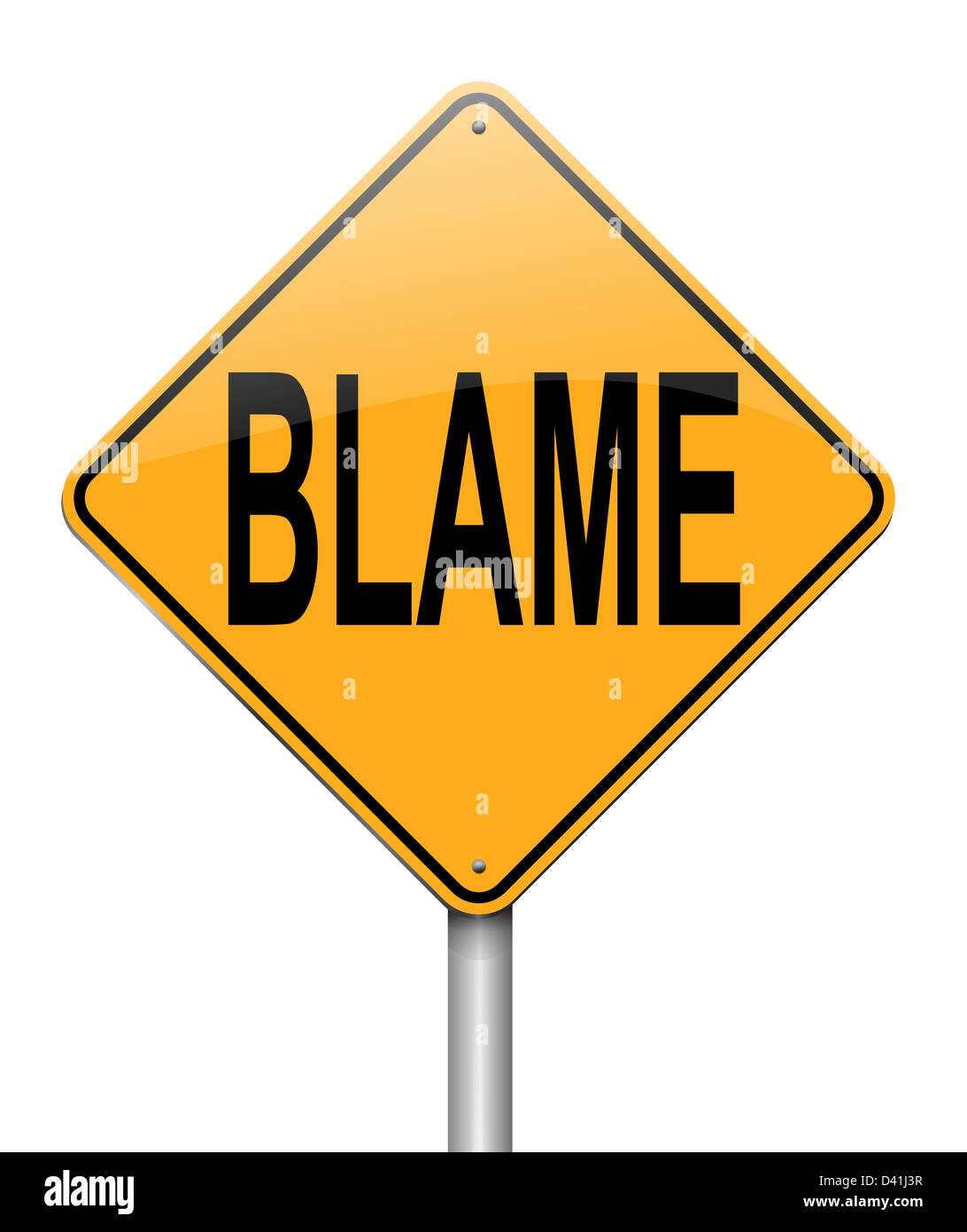 Blame Concept Sign Stock Photo - Alamy