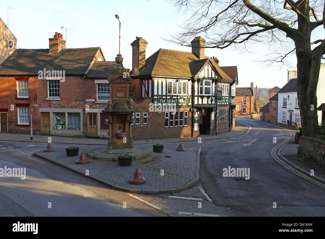 The Bourne drinking fountain in the High Street Cheadle Staffs Staffordshire England UK Stock Photo