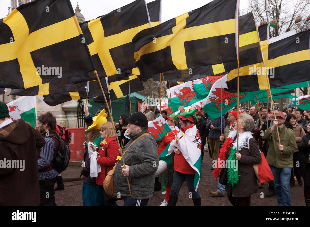 Cardiff Wales Uk 1st March 2013 St David S Parade Held On St