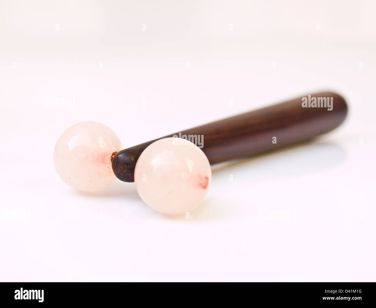 Wooden facial massage stick Stock Photo Alamy