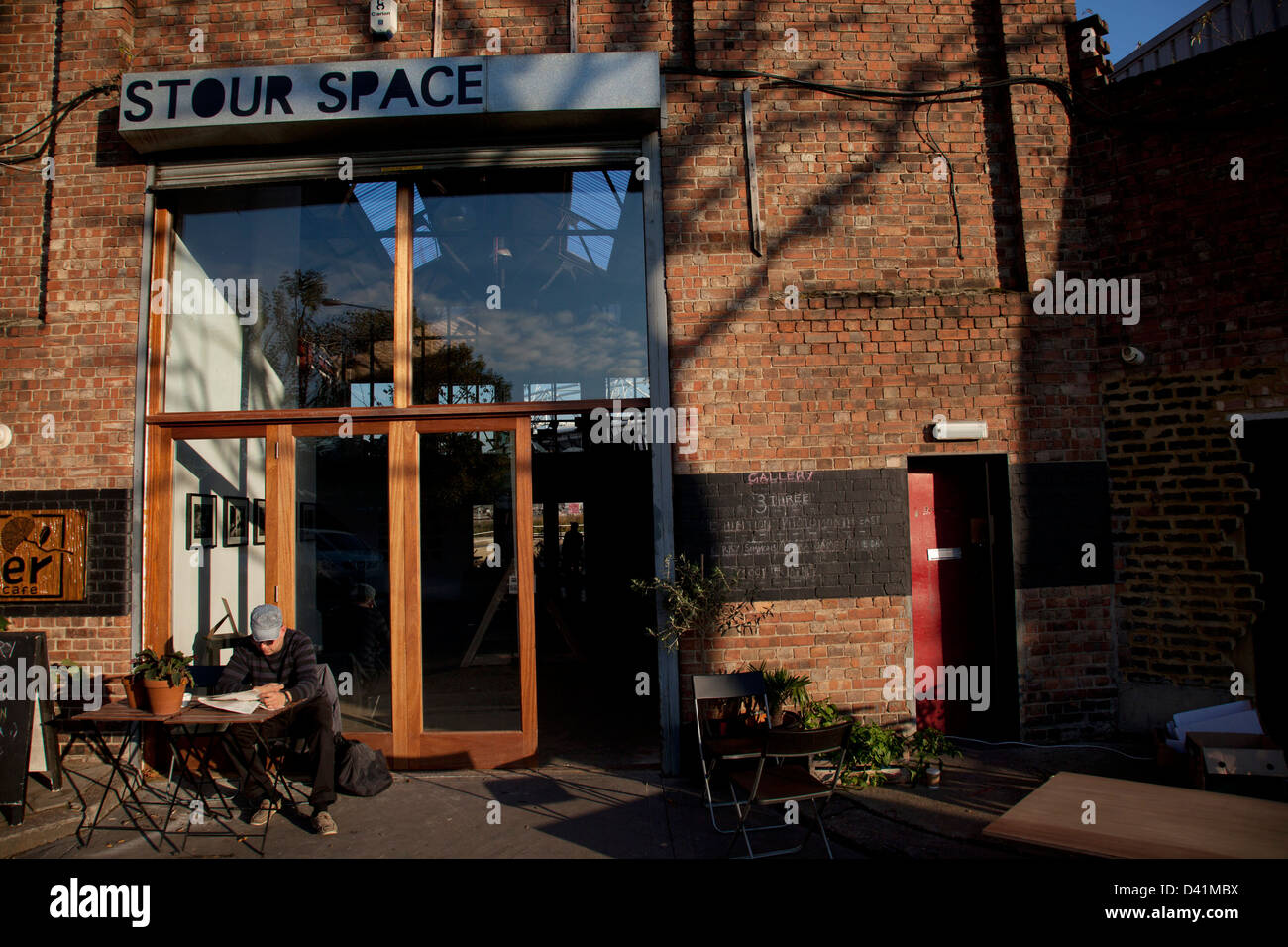 Stour Space cafe in Hackney Wick, East London, UK. Stock Photo