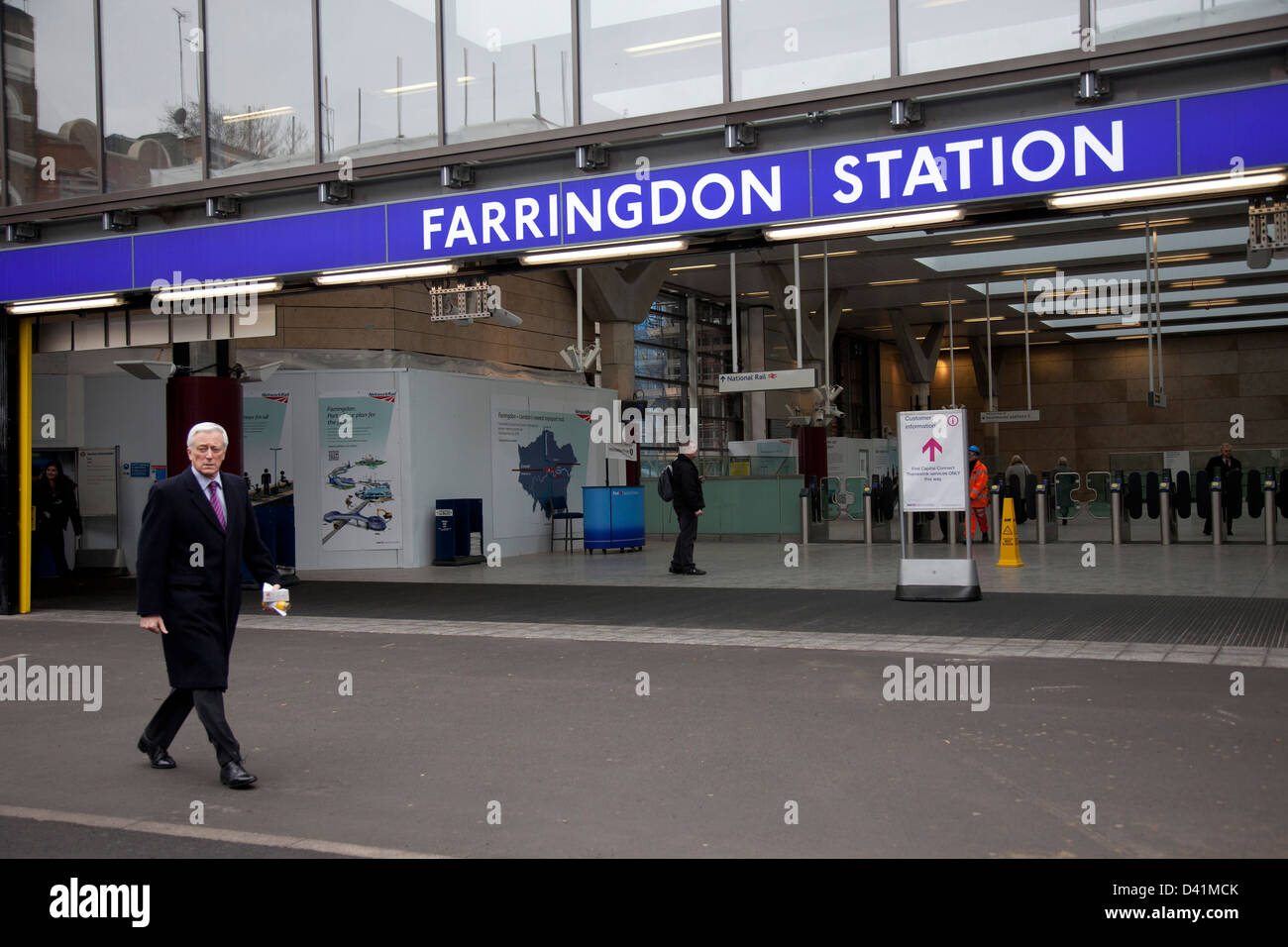 New entrance to Farringdon Station in London, UK Stock Photo Alamy