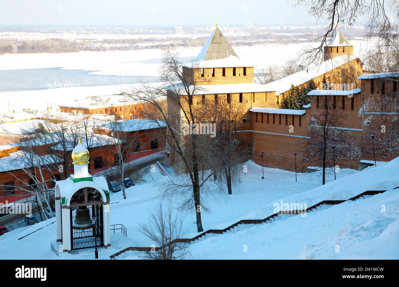 Alarm bell in Nizhny Novgorod Kremlin Russia Stock Photo