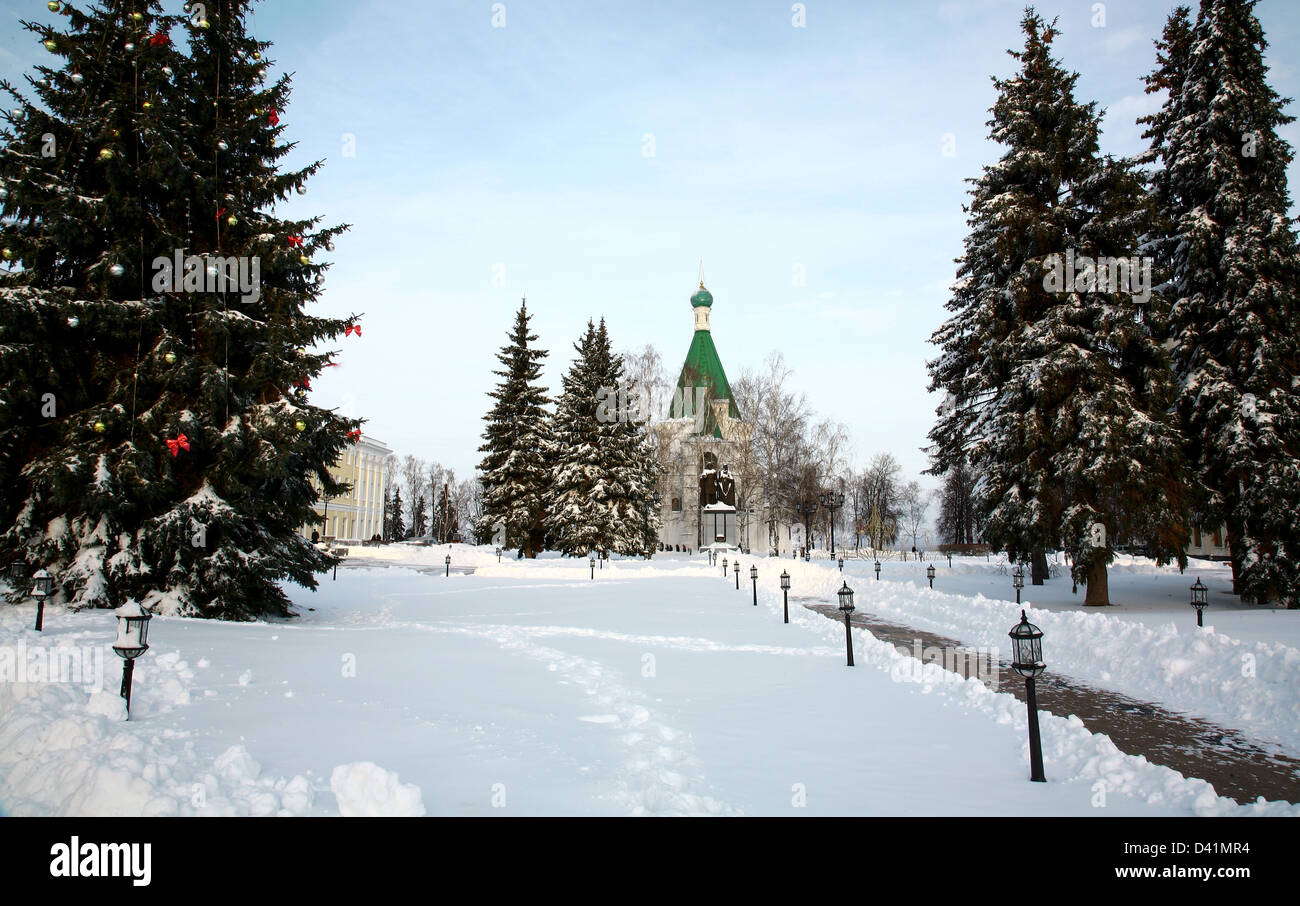 Archangel Cathedral in Nizhny Novgorod Kremlin, Russia Stock Photo