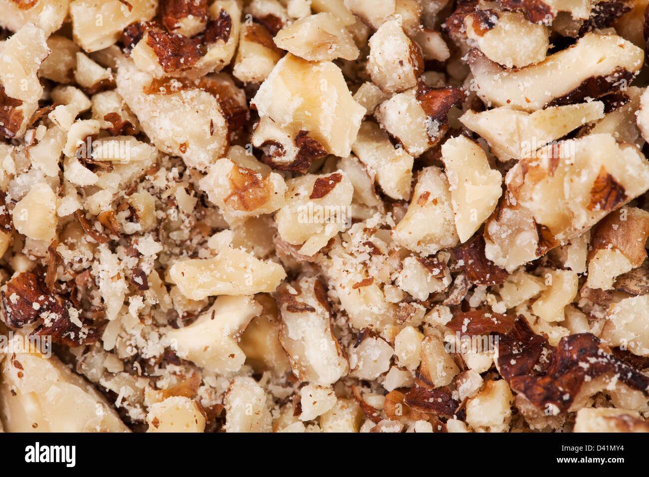 walnut grind full frame closeup Stock Photo