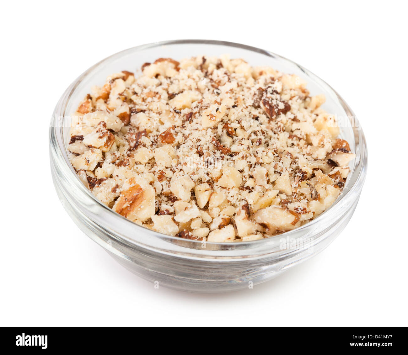 walnut grind bowl on white background Stock Photo