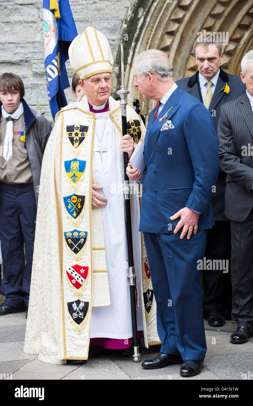 Prince Charles the Prince of Wales meets the of Cardiff