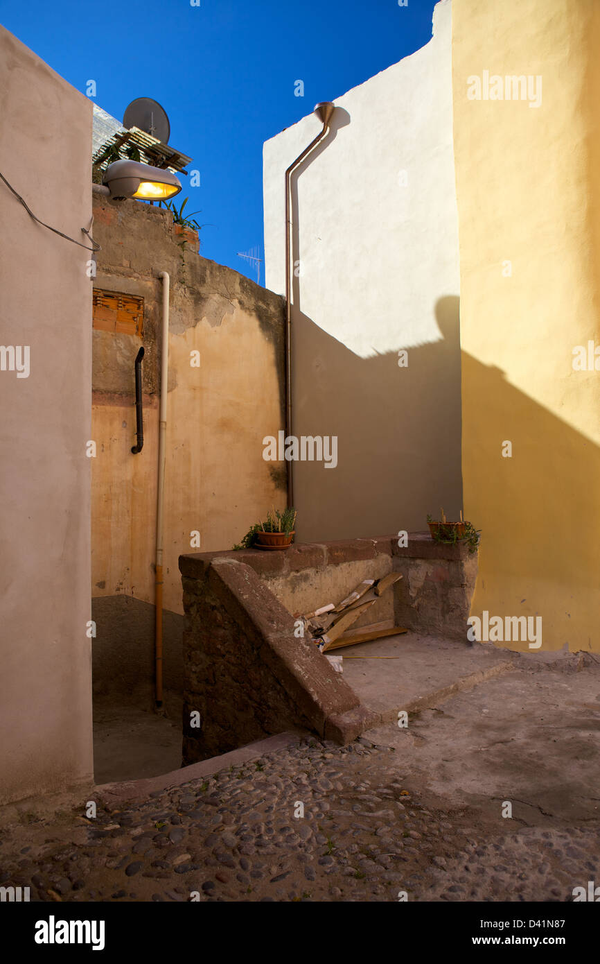 Street scene, Bosa Old Town, Sardinia, Italy Stock Photo