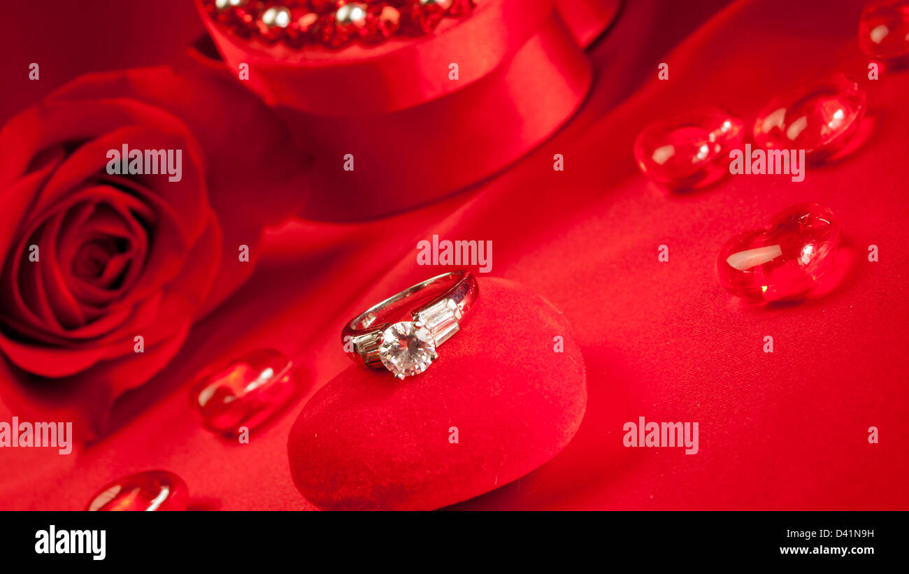 Valentine's day decorations Stock Photo Alamy