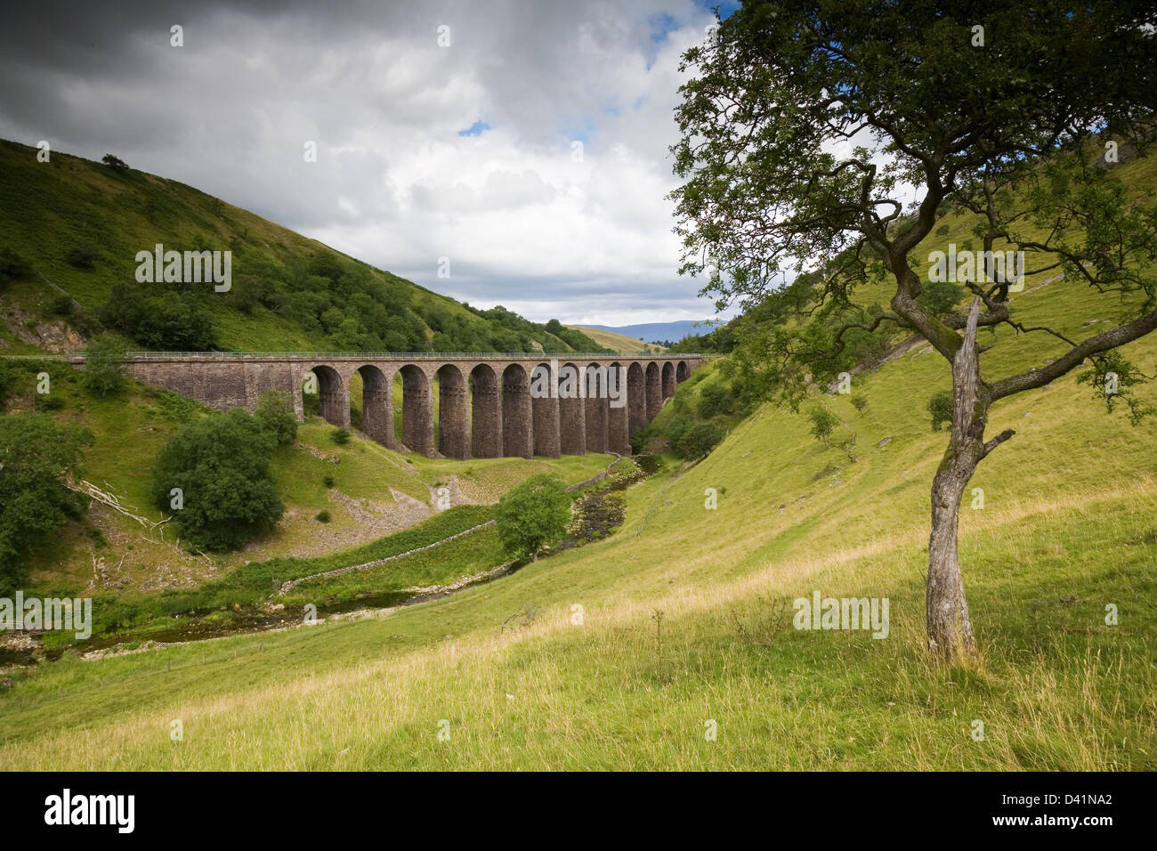 Viaduct in Smardale Gill, Cumbria, England, UK. Stock Photo