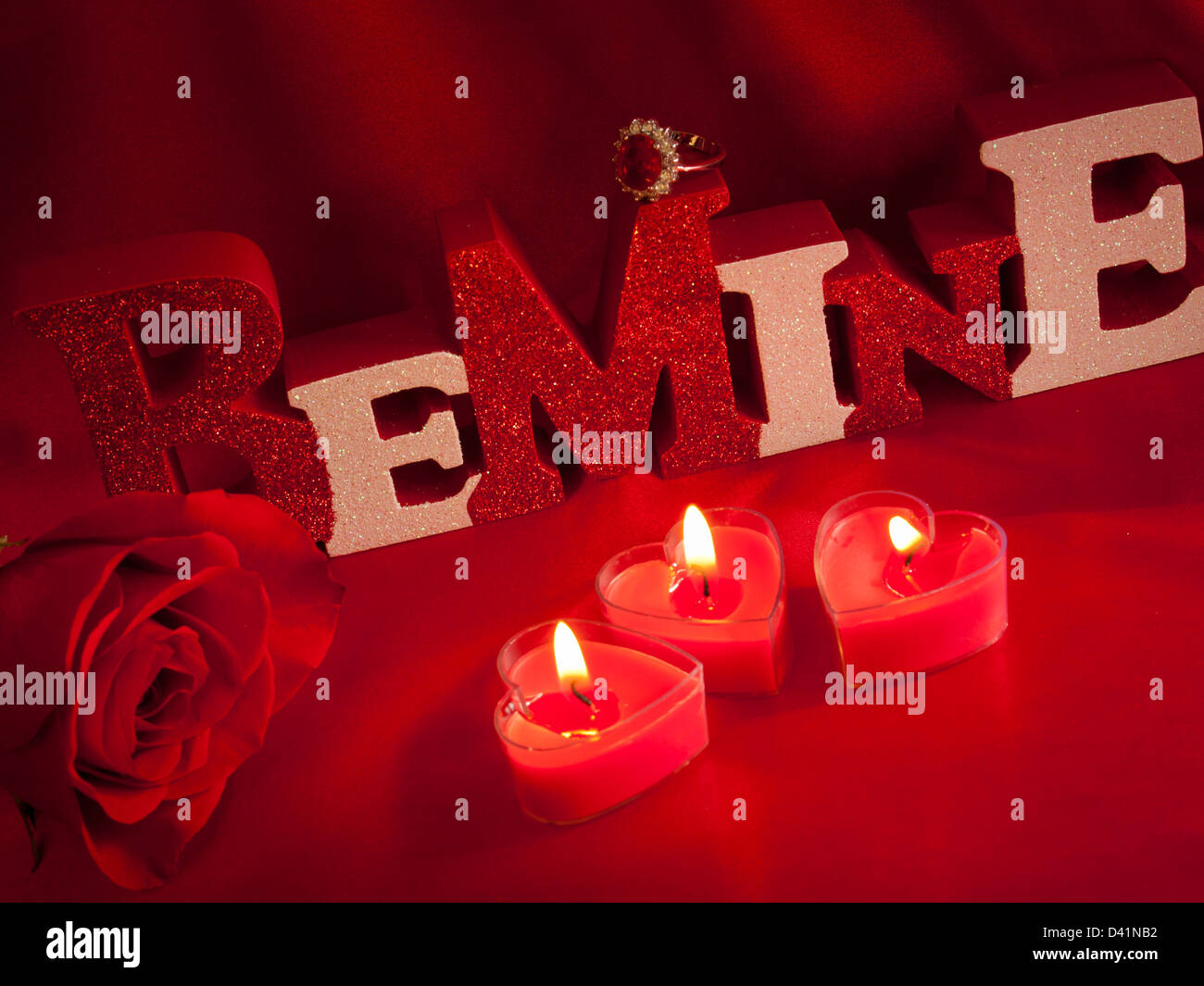 Valentine's day decorations Stock Photo Alamy