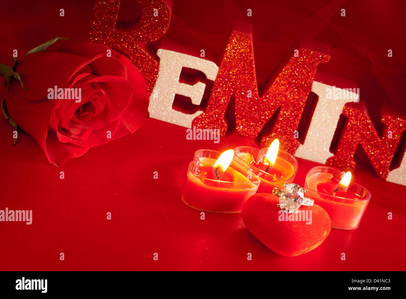 Valentine's day decorations Stock Photo Alamy