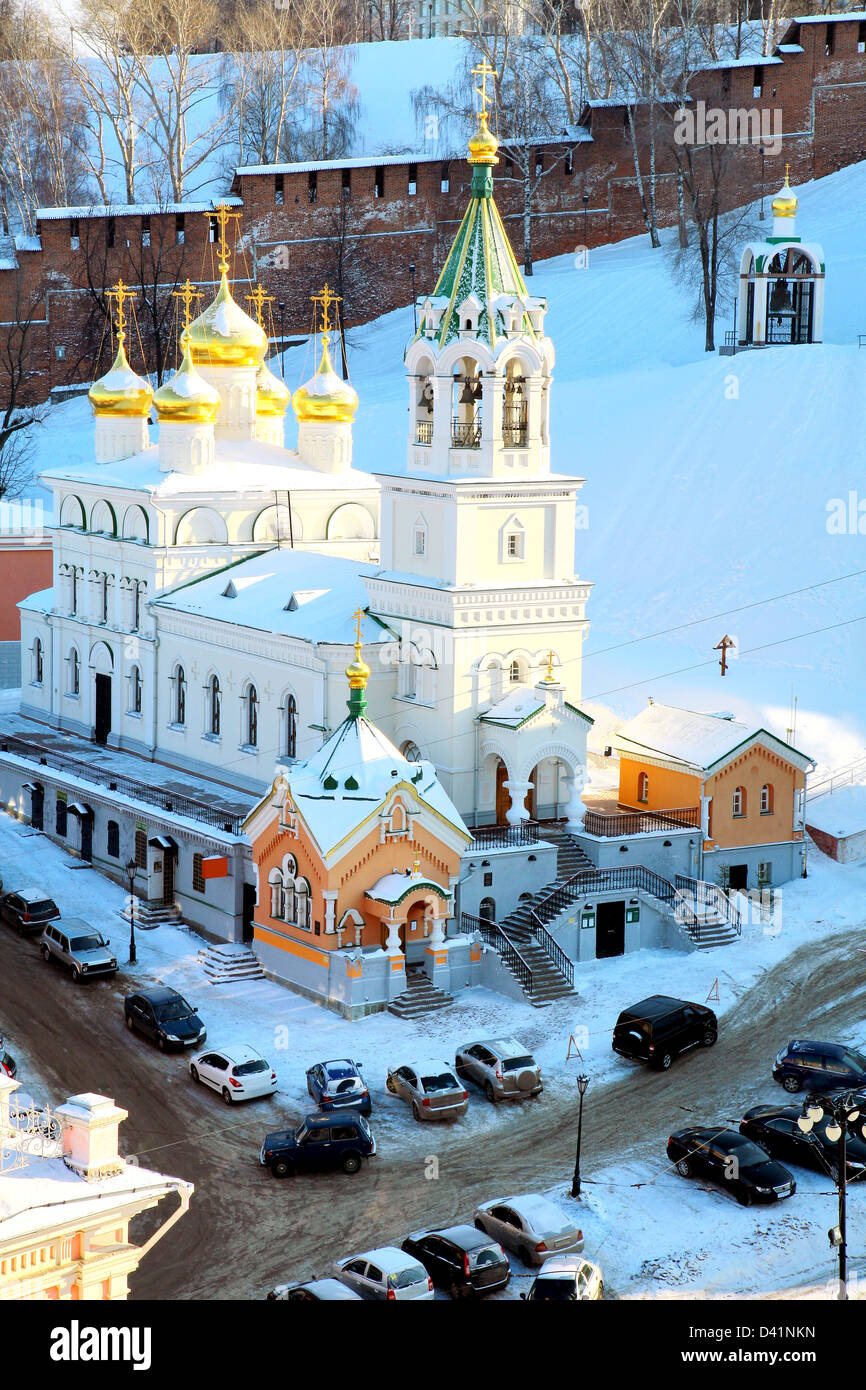 February view of John the Baptist Church Nizhny Novgorod Russia Stock Photo