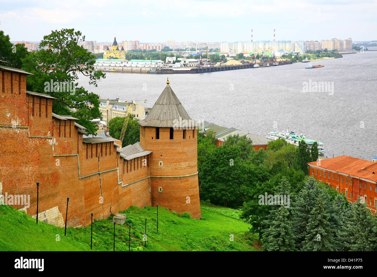 Nizhny Novgorod morning cityscape Stock Photo