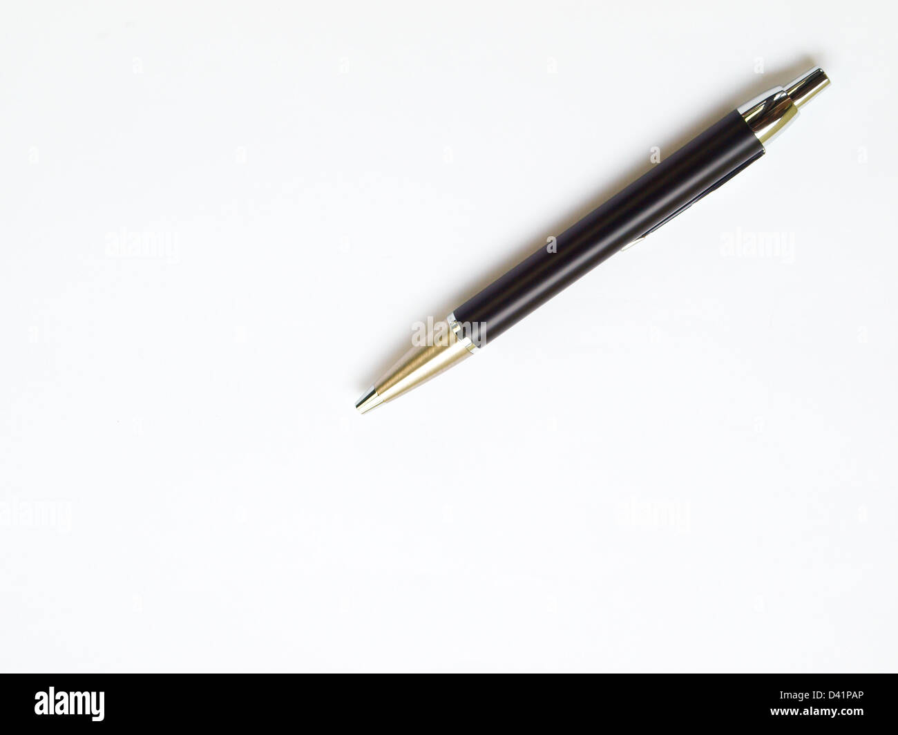 Black ball pen isolated on white background Stock Photo - Alamy