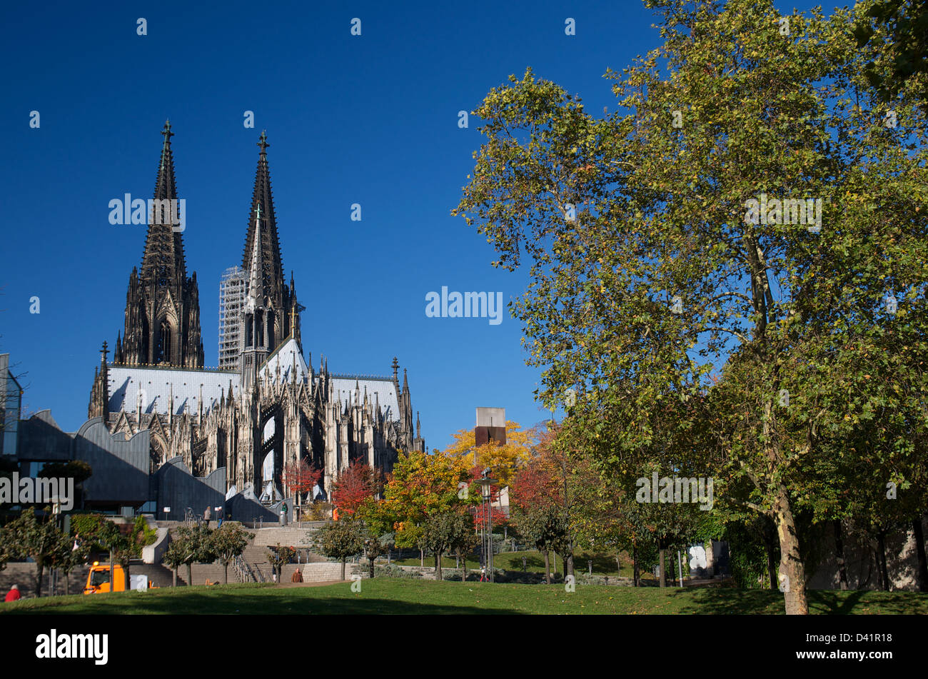 Cologne Cathedral in Germany on a beautiful autumns day Stock Photo