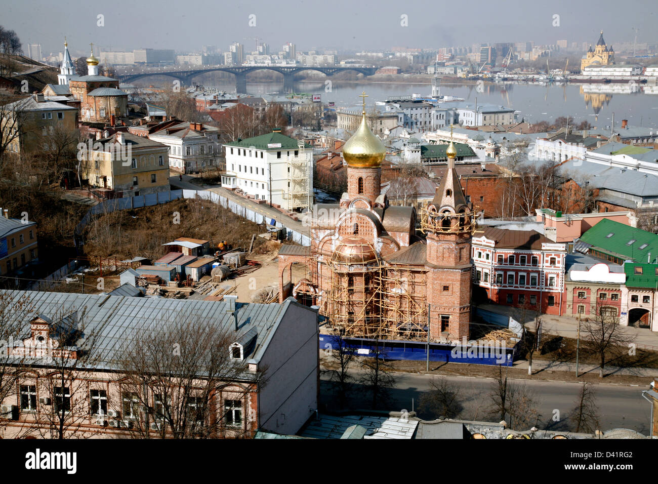 Spring view of Nizhny Novgorod, Russia. Stock Photo