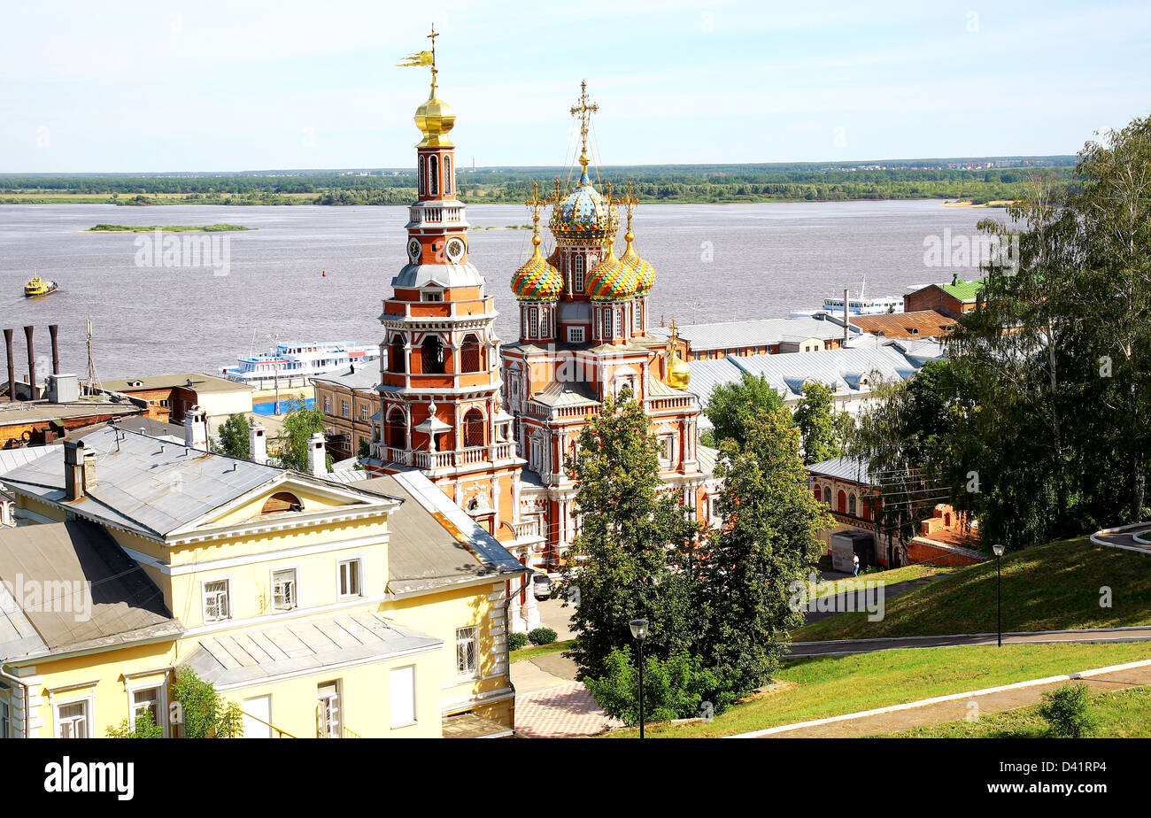 Stroganov Church in Nizhny Novgorod Russia Stock Photo