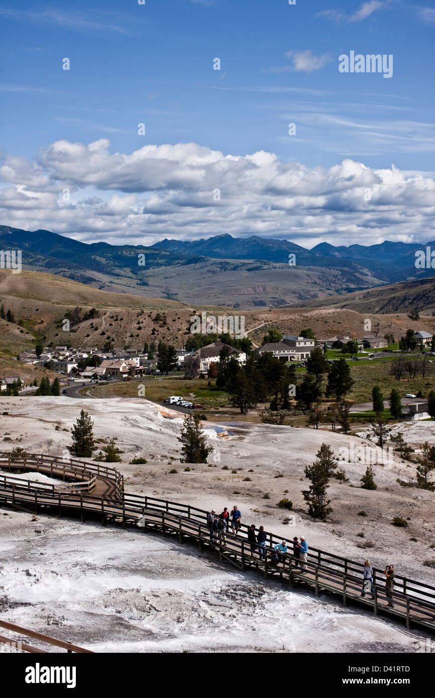 Mammoth hot springs, Yellowstone National Park Stock Photo Alamy