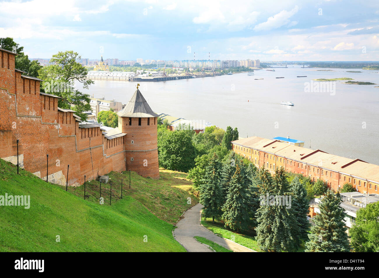 View of Nizhny Novgorod Kremlin Russia Stock Photo