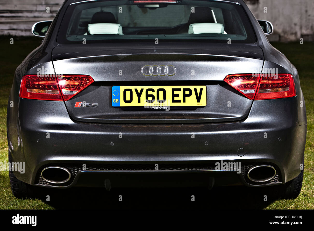 Rear view of the Audi RS5, Winchester, England, UK Stock Photo