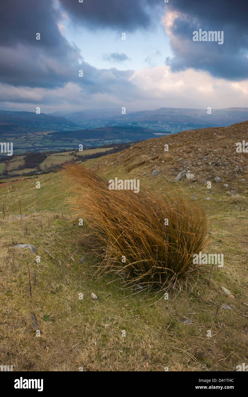 Stormy day Near to Talybont in the Breacon Beacons Stock Photo
