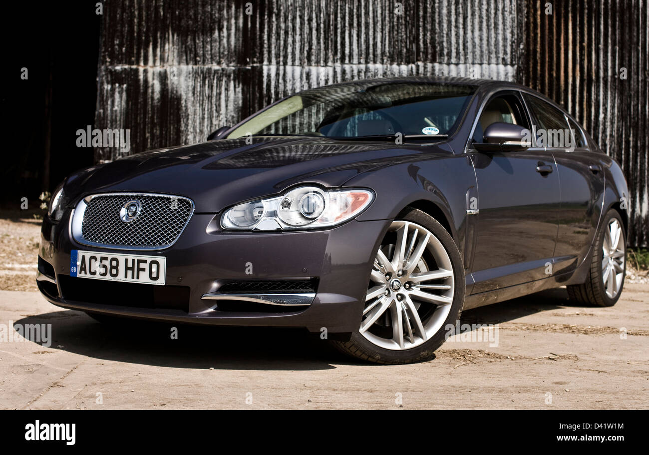 Jaguar XFR, mid-size luxury sports saloon, Winchester, UK 20 04 2009 Stock Photo