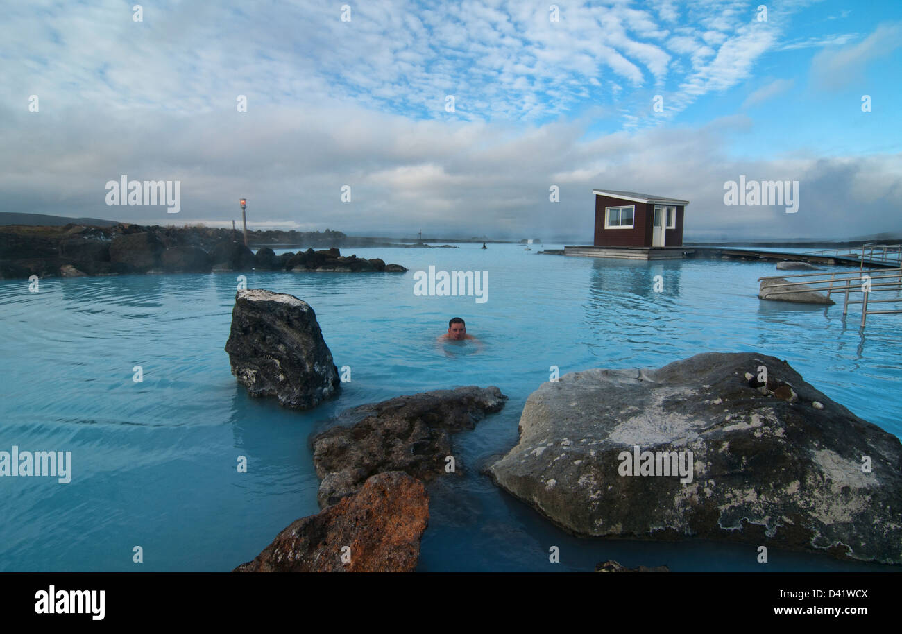 beautiful hot spring baths in Myvatn, Iceland Stock Photo Alamy