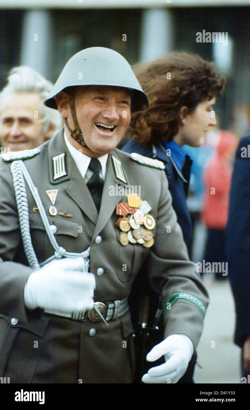 Berlin, GDR, NVA officer in portrait Stock Photo