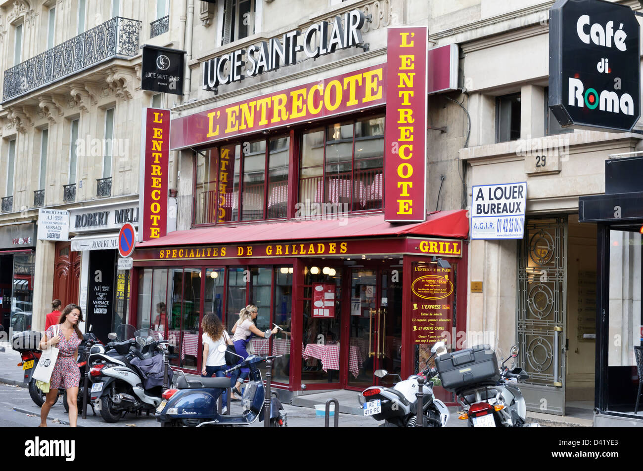 L'Entrecote Restaurant, Paris, France Stock Photo - Alamy