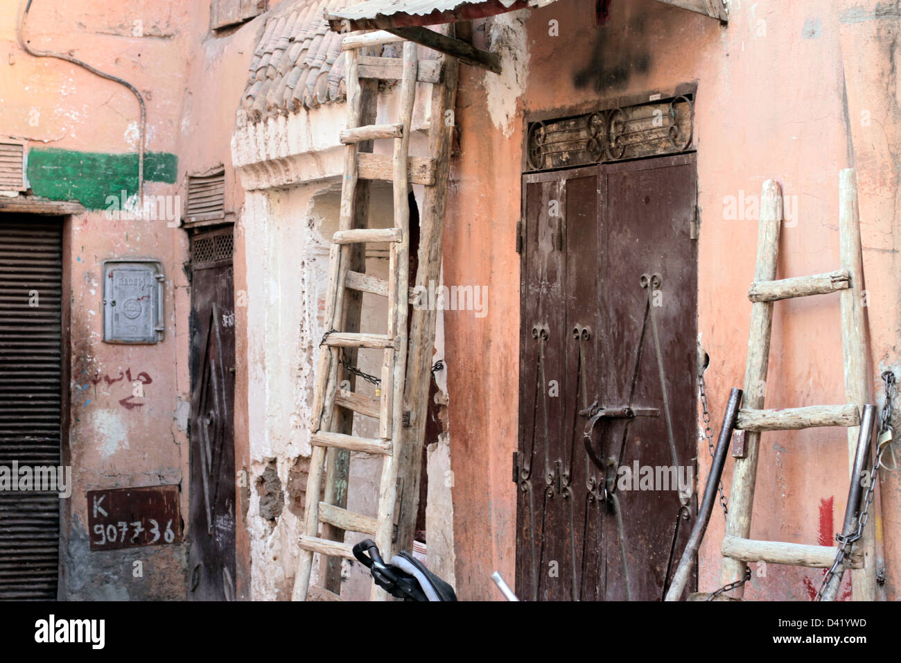 Poor Neighbourhood of Marrakesh Stock Photo