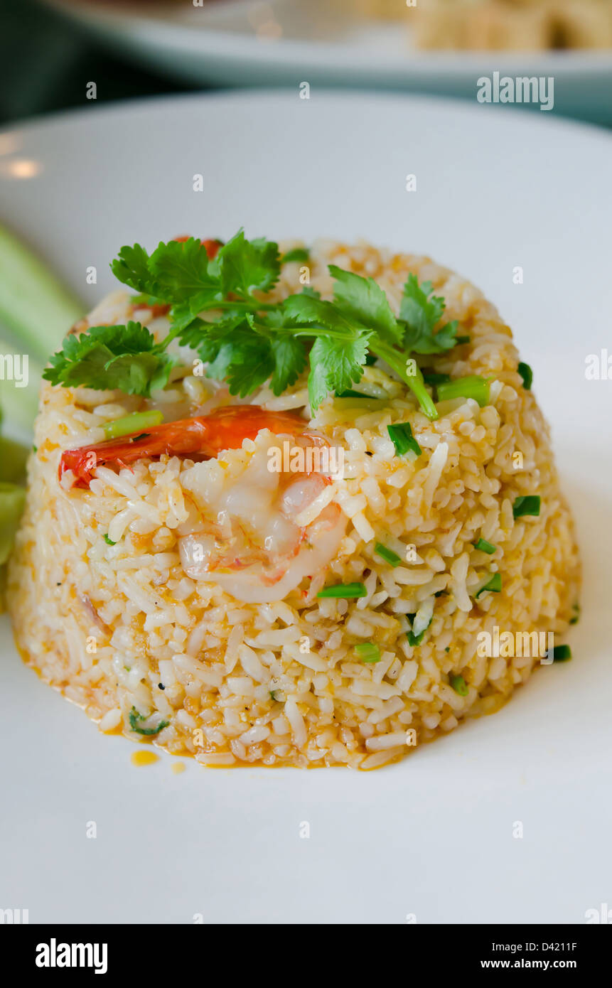 fried rice with shrimp and vegetable Stock Photo - Alamy