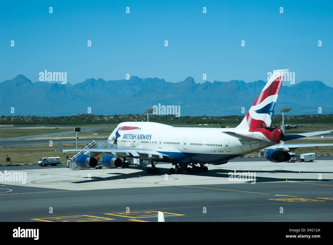 British Airways Boeing 747 aircraft on the apron Cape Town International  Airport South Africa BA fleet jet Stock Photo - Alamy