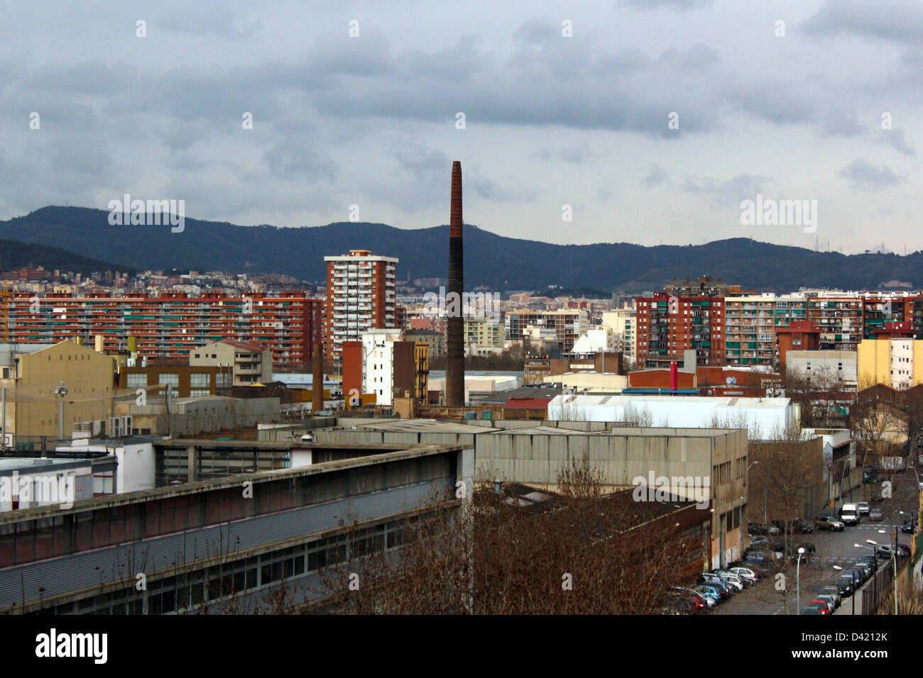 View of Poblenou, 22@ district, Barcelona, Catalonia, Spain Stock Photo
