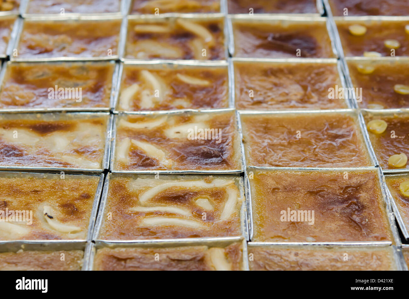 full of coconut custard made from eggs and coconut milk Stock Photo Alamy