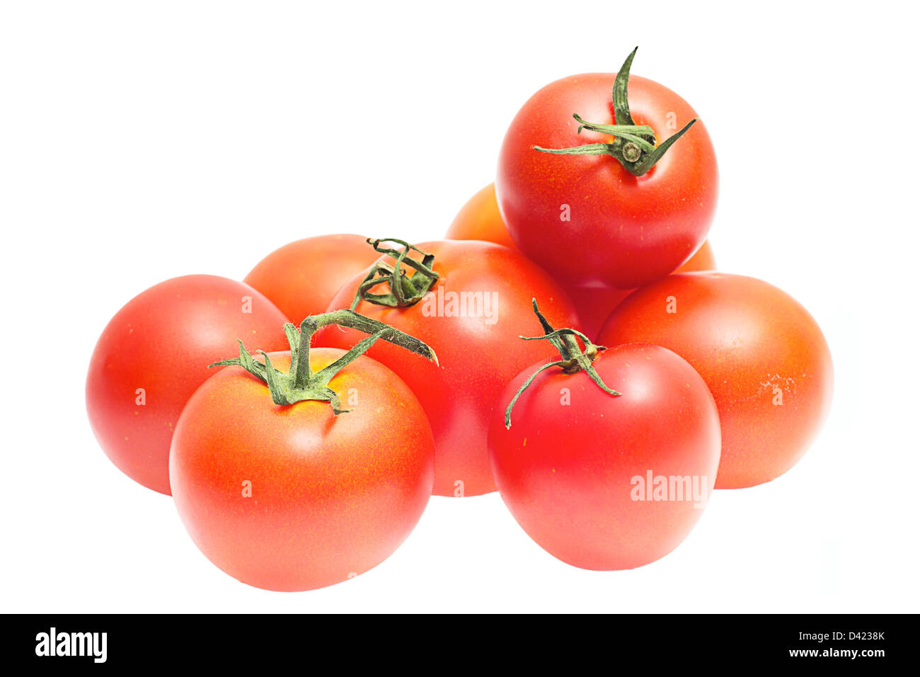 Red tomatoes isolated on a white background Stock Photo