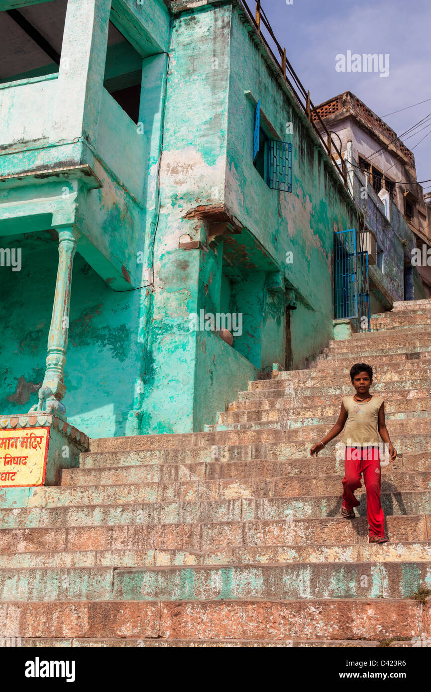 house along the ghats of Varanasi, India Stock Photo Alamy