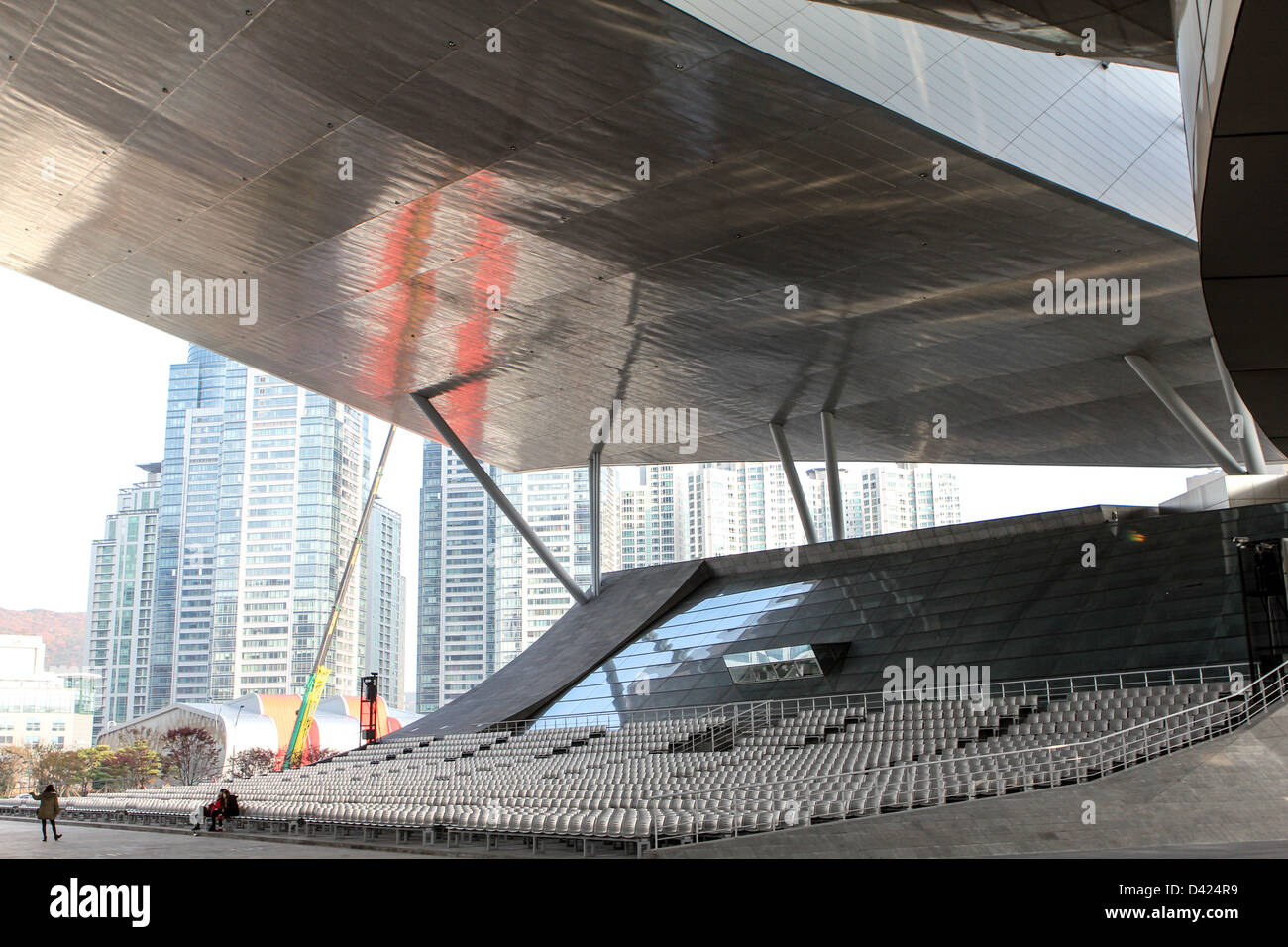 Busan Cinema Center called Dureraum - modern architecture in Asia Stock Photo