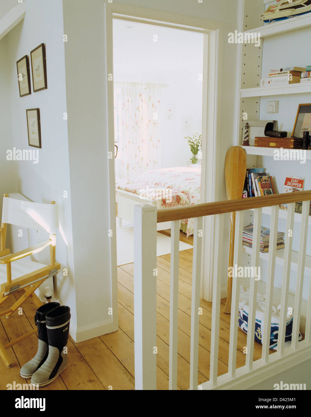 Rubber Boats Beside Director S Chair Beside Open Bedroom Door On