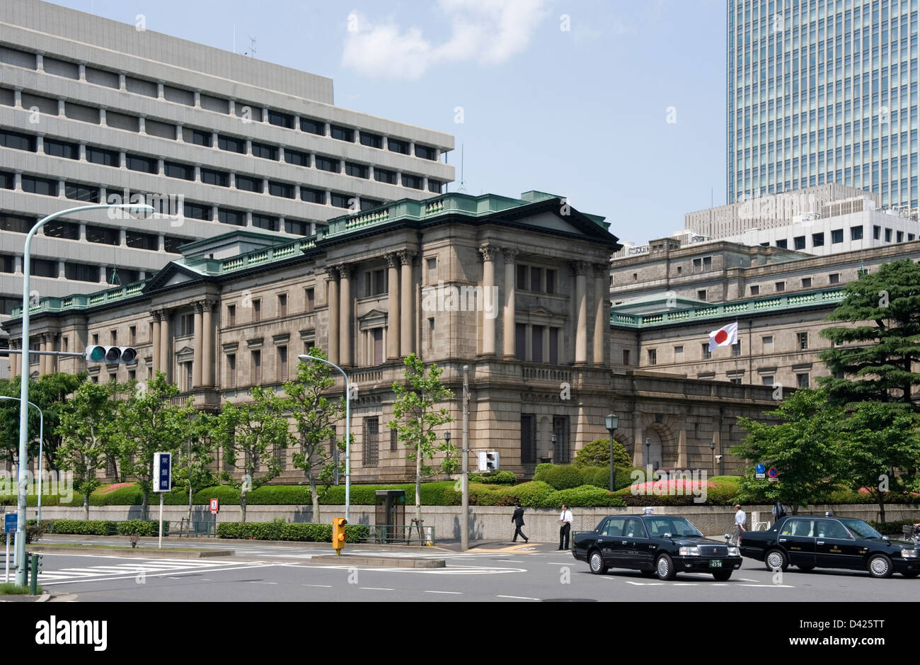 Headquarters of Japan's Nippon Ginko, Bank of Japan (BOJ), historic building in Nihonbashi, Tokyo built during Meiji Period. Stock Photo