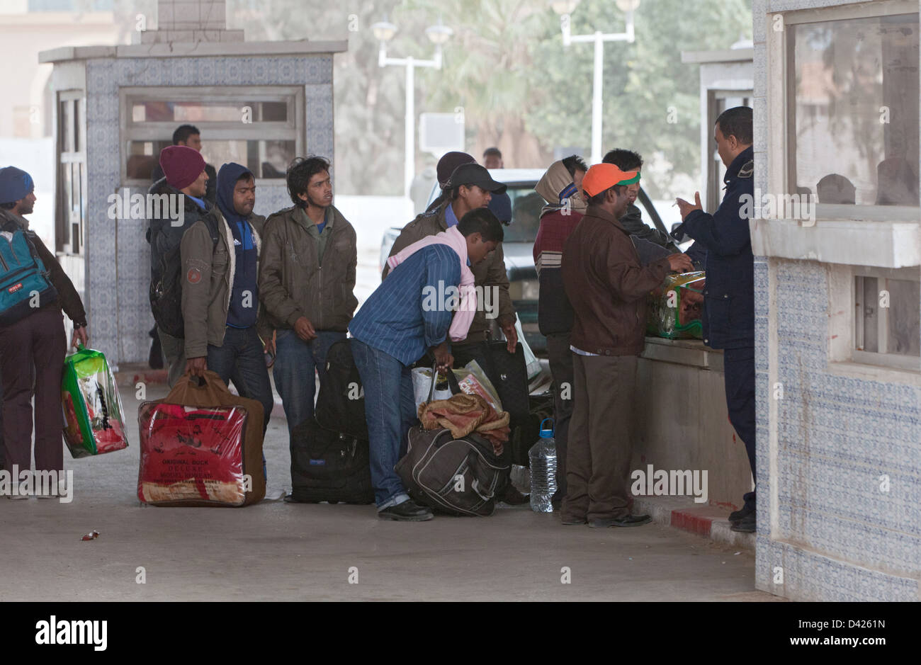 Ben Gardane, Tunisia, refugees on the Tunisian border Stock Photo