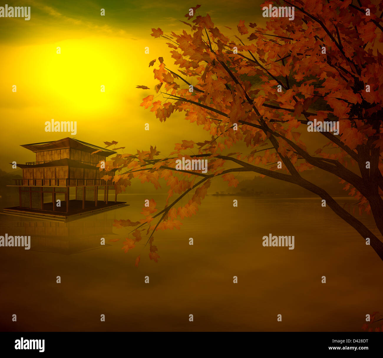 temple with nice view Stock Photo - Alamy