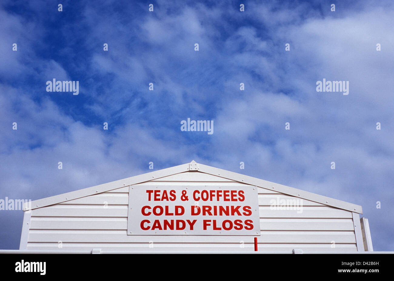 Refreshments kiosk at Weston Super Mare Somerset UK Stock Photo