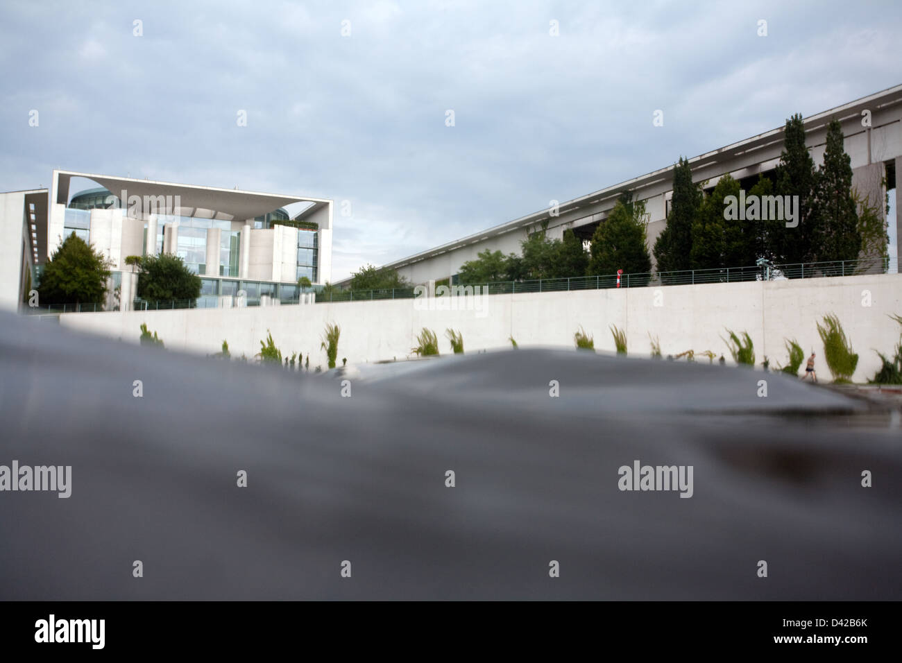 Berlin, Germany, waves of Spree before the Federal Chancellery Stock Photo