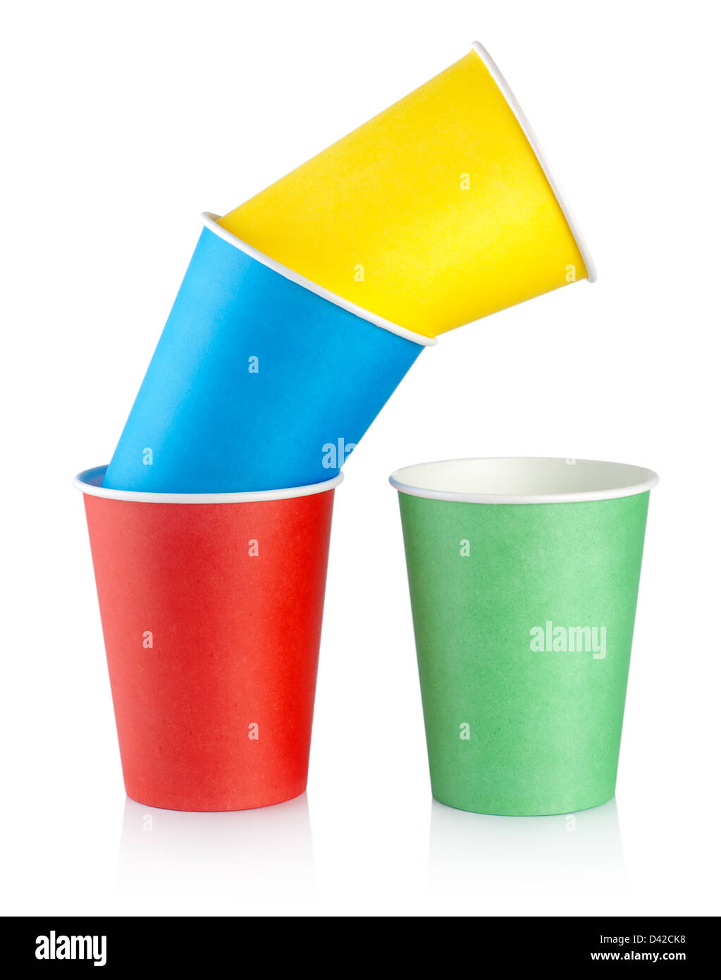Disposable cups isolated on a white background Stock Photo Alamy