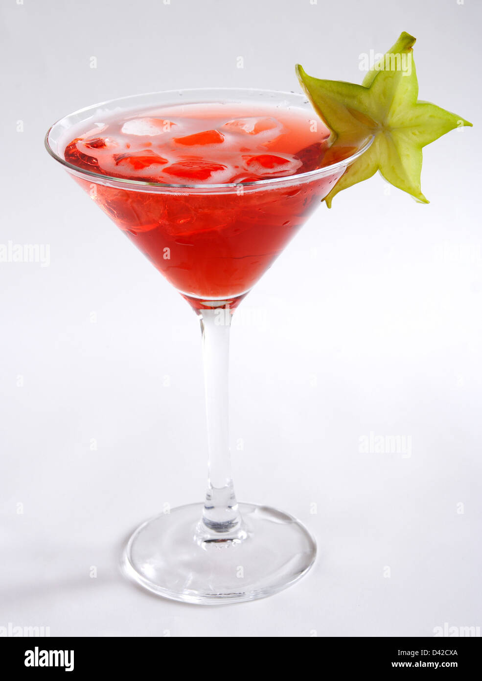 martini cocktail with ice and carom Stock Photo Alamy