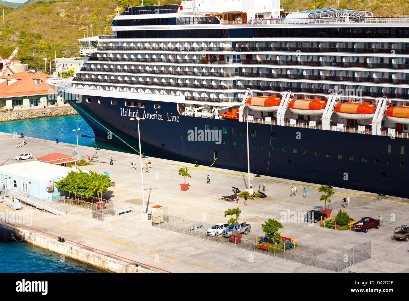 Cruise Ship docked in St. Thomas, USVI Stock Photo Alamy