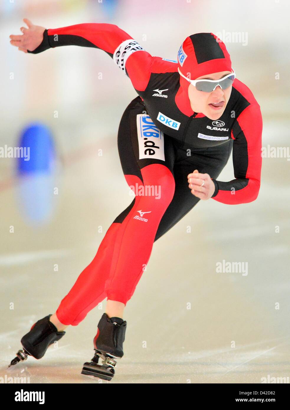 The German speed skater Denise Roth starts for 500 m at the Ice speed