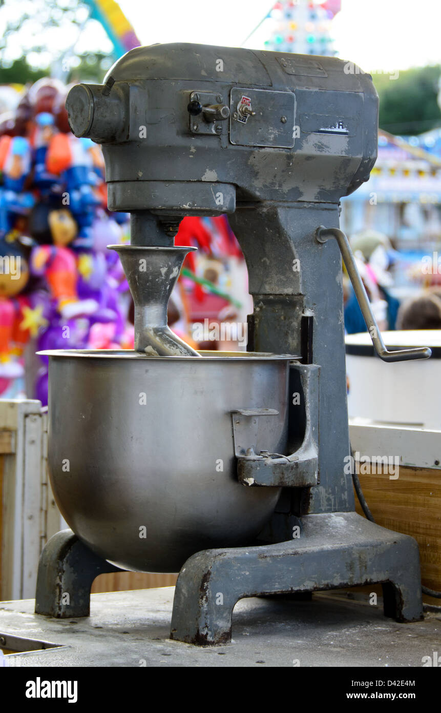 dough mixing machine at a fried dough booth Stock Photo Alamy