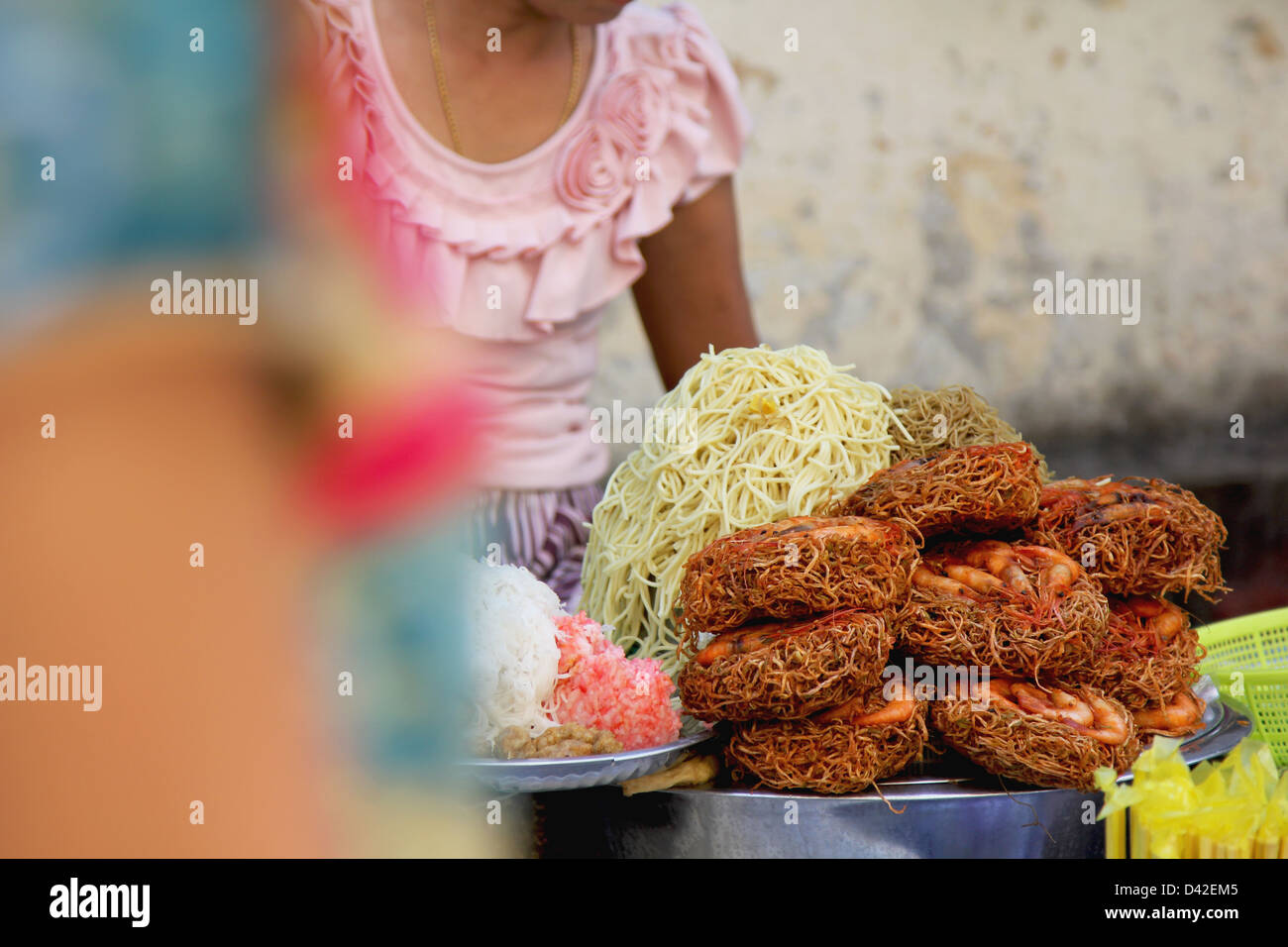 Street food in Yangon,Burma Stock Photo